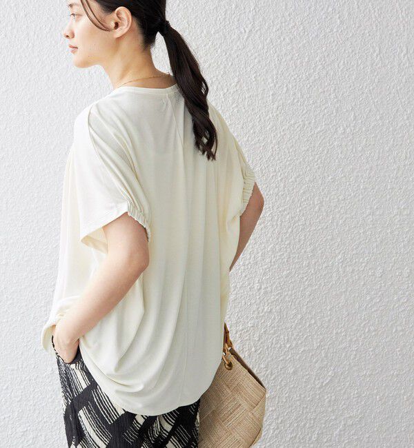 SHIPS for women「〈手洗い可能 / 接触冷感〉サンドウォッシュ プルオーバー◇」|Tシャツ・カットソー|オフホワイト