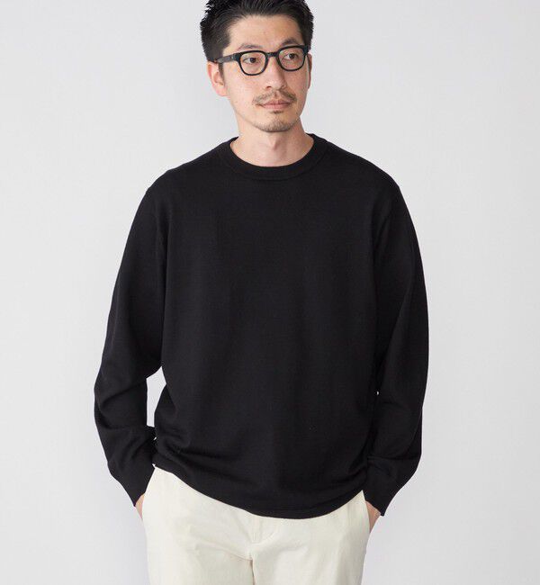 SHIPS「SHIPS: 〈洗濯機可能〉 14ゲージ テックウール クルーネック ニット」|ニット・セーター|