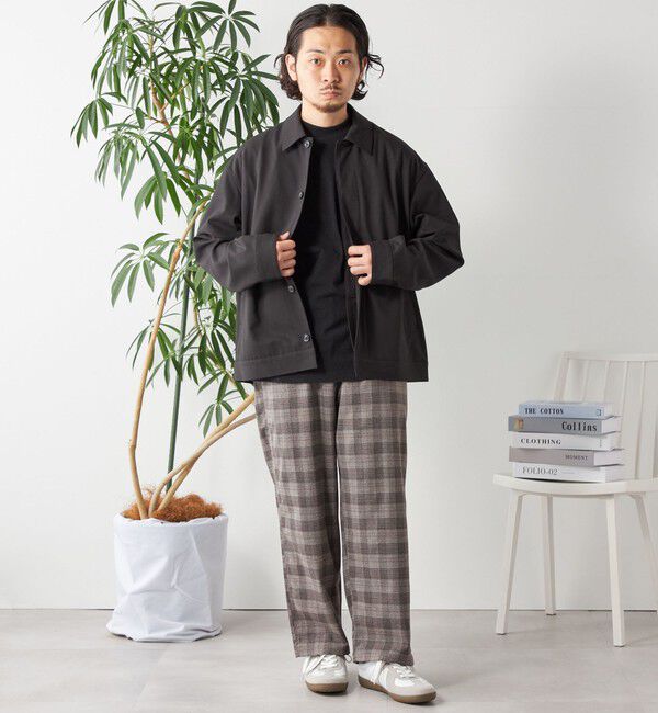 SHIPS any「SHIPS any: ワイド ストレート ウールライク イージー パンツ〈ソリッド / チェック〉◇」|その他|