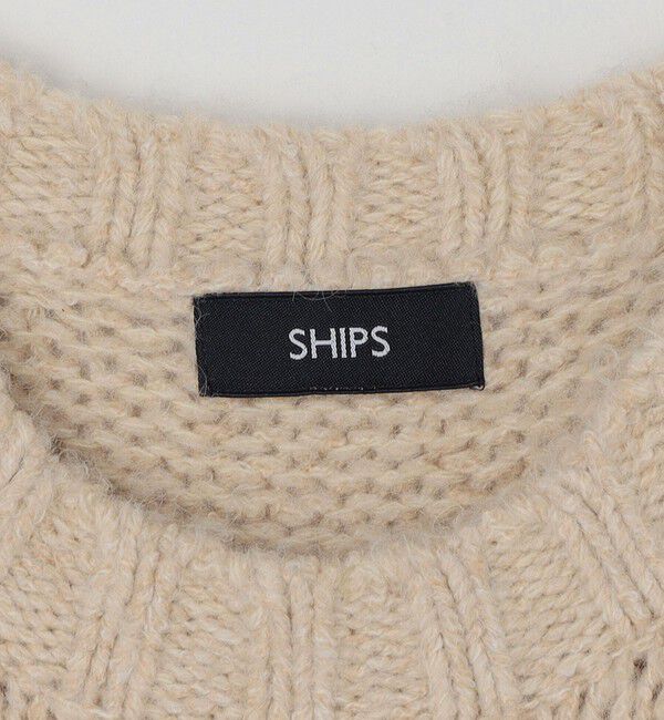 SHIPS「SHIPS: フラッフィー メランジ クルーネック プルオーバー ニット」|ニット・セーター|