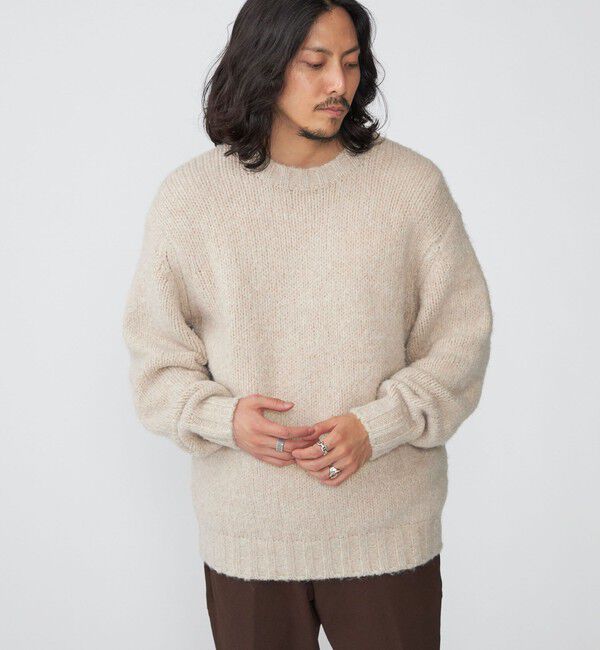 SHIPS「SHIPS: フラッフィー メランジ クルーネック プルオーバー ニット」|ニット・セーター|