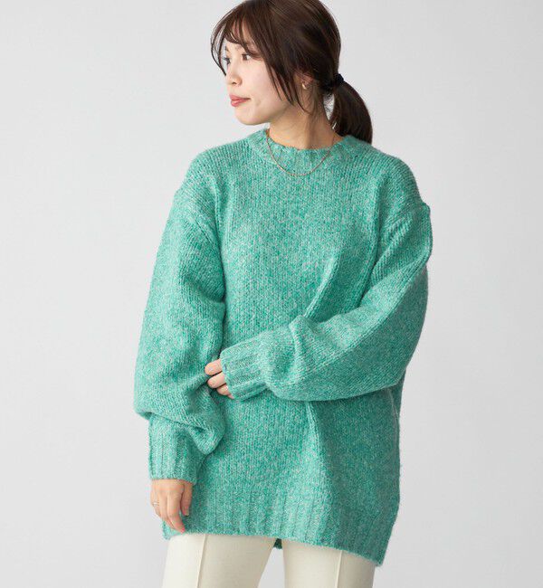 SHIPS「SHIPS: フラッフィー メランジ クルーネック プルオーバー ニット」|ニット・セーター|