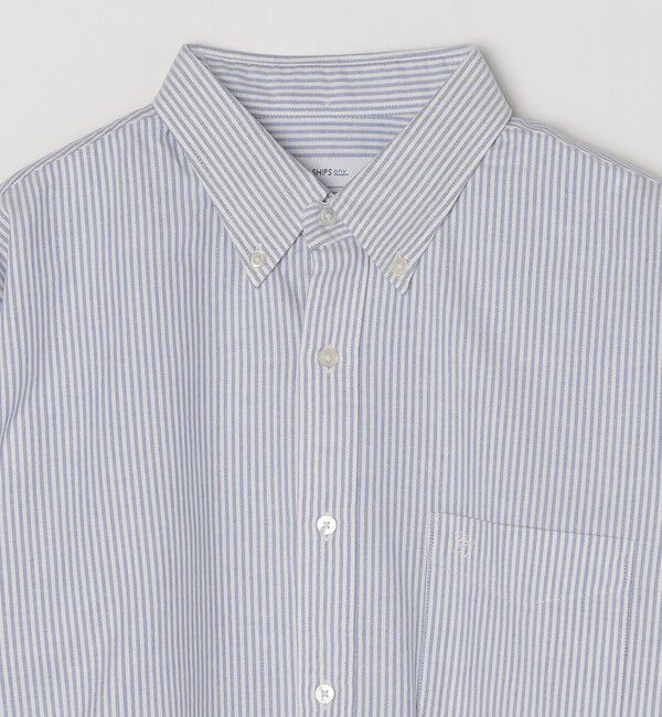 SHIPS any「SHIPS any: COTTON USA ワンポイント ロゴ 刺繍 オックス ボタンダウン シャツ 24SS◇」|シャツ・ブラウス|