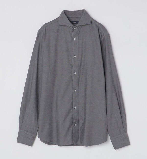 SHIPS Colors 「SHIPS Colors:ドビーオックス ワイドカラー ロングスリーブ ドレスシャツ」|シャツ・ブラウス|ブラック