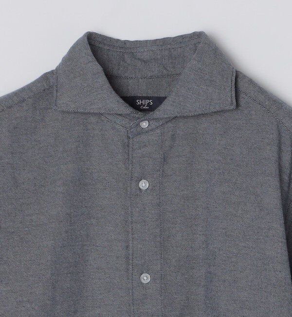 SHIPS Colors 「SHIPS Colors:ドビーオックス ワイドカラー ロングスリーブ ドレスシャツ」|シャツ・ブラウス|