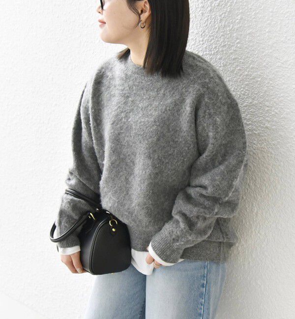 SHIPS any「SHIPS any: 〈手洗い可能〉シャギー ソリッド リラックス クルーネック ニット ◇」|ニット・セーター|