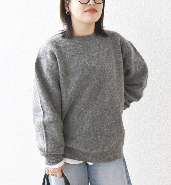 SHIPS any「SHIPS any: 〈手洗い可能〉シャギー ソリッド リラックス クルーネック ニット ◇」|ニット・セーター|
