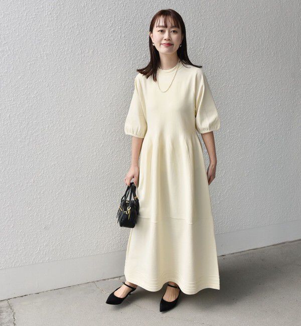 SHIPS for women「*〈着丈が選べる / 手洗い可能〉ペプラム ニット ワンピース 」|ワンピース|