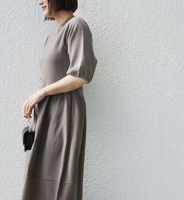SHIPS for women「*〈着丈が選べる / 手洗い可能〉ペプラム ニット ワンピース 」|ワンピース|