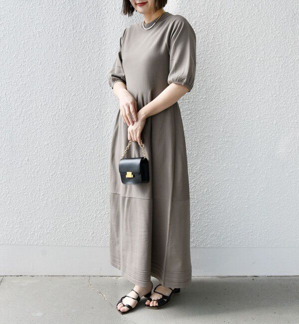 SHIPS for women「*〈着丈が選べる / 手洗い可能〉ペプラム ニット ワンピース 」|ワンピース|