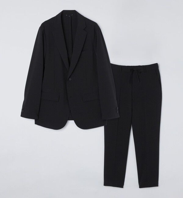 SHIPS「SHIPS: シャークスキン グレンチェック セットアップ」|スーツ|ブラック