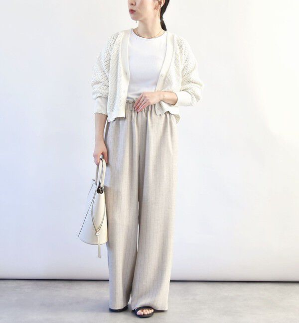 quaranciel「quaranciel:〈手洗い可能〉アイレット Vネック ショート カーディガン」|カーディガン|