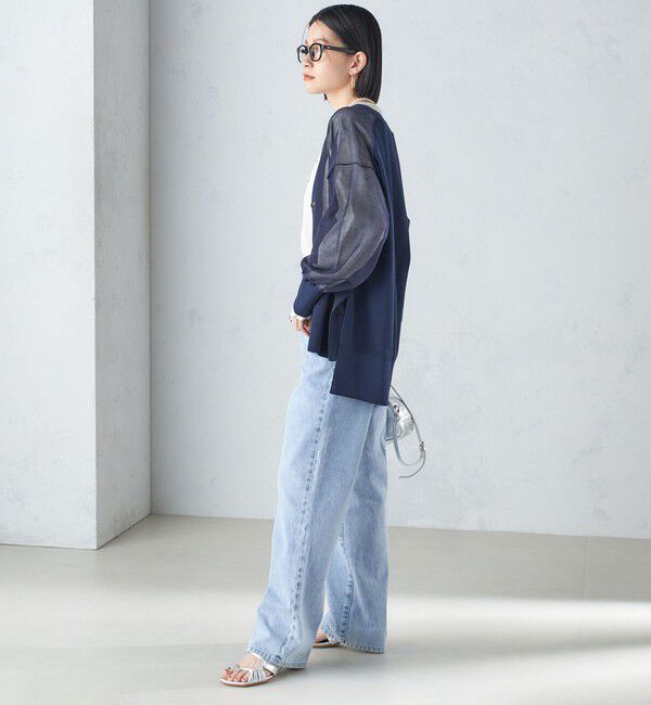 SHIPS for women「〈手洗い可能〉シアー ミドル丈 カーディガン ◇」|カーディガン|