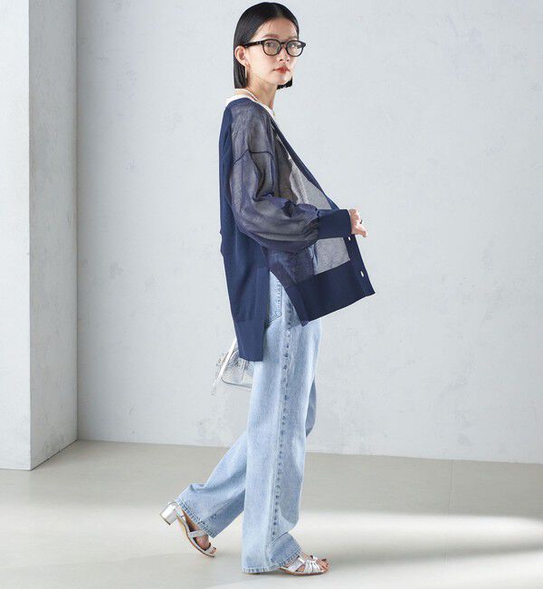 SHIPS for women「〈手洗い可能〉シアー ミドル丈 カーディガン ◇」|カーディガン|