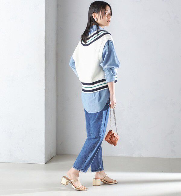 SHIPS for women「【SHIPS別注】WRAPINKNOT:〈手洗い可能〉チルデン ニット ベスト」|ベスト・ジレ|