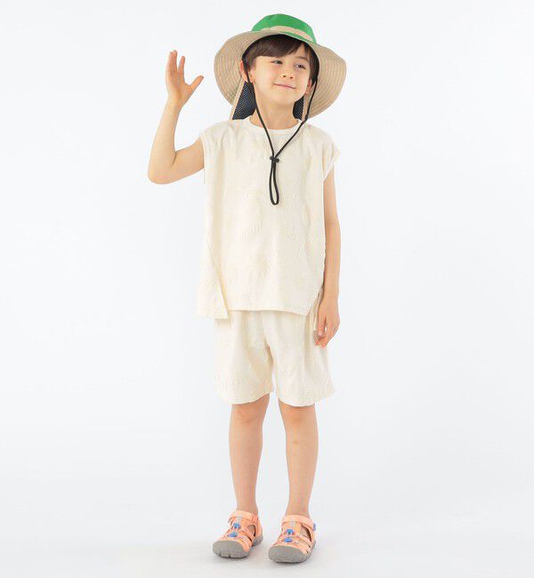 SHIPS KIDS「SHIPS KIDS:100～130cm / パイル ジャカード ノースリーブ TEE」|タンクトップ|