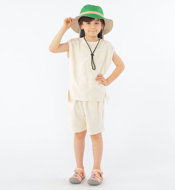 SHIPS KIDS「SHIPS KIDS:100～130cm / パイル ジャカード ノースリーブ TEE」|タンクトップ|