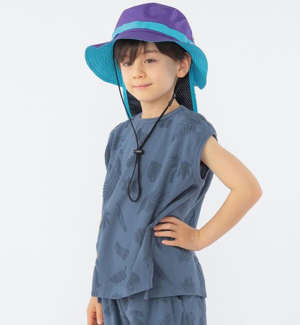 SHIPS KIDS「SHIPS KIDS:100～130cm / パイル ジャカード ノースリーブ TEE」|タンクトップ|