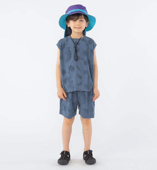 SHIPS KIDS「SHIPS KIDS:100～130cm / パイル ジャカード ノースリーブ TEE」|タンクトップ|
