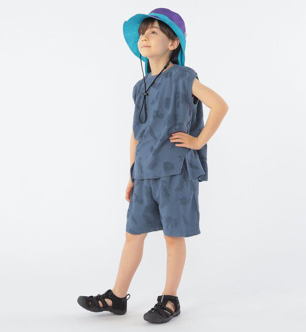 SHIPS KIDS「SHIPS KIDS:100～130cm / パイル ジャカード ノースリーブ TEE」|タンクトップ|