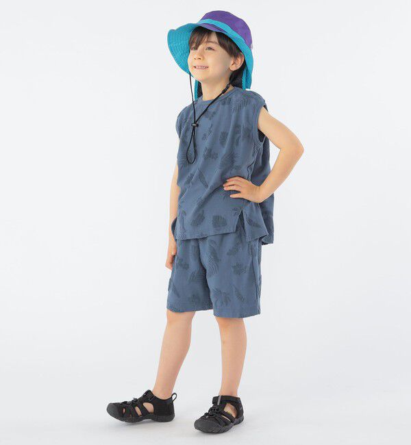 SHIPS KIDS「SHIPS KIDS:100～130cm / パイル ジャカード ノースリーブ TEE」|タンクトップ|
