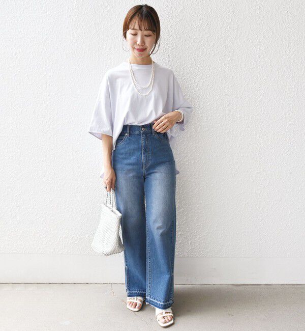 SHIPS for women「〈洗濯機可能〉バック フリル 半袖 Tシャツ」|Tシャツ・カットソー|