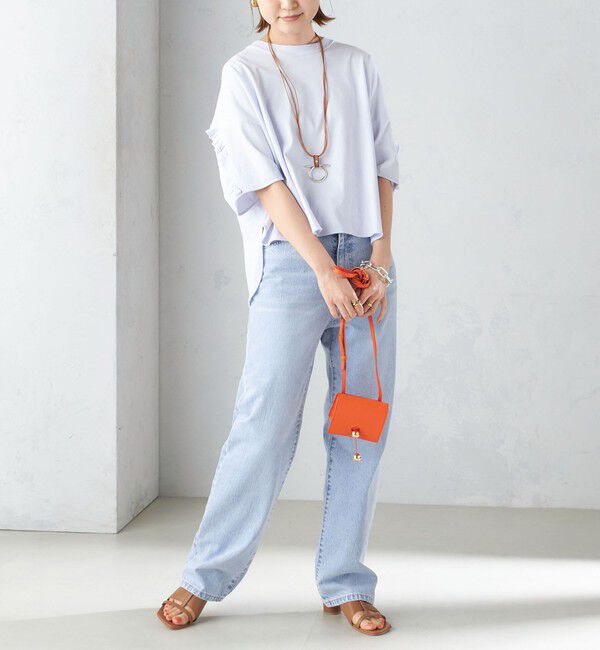 SHIPS for women「〈洗濯機可能〉バック フリル 半袖 Tシャツ」|Tシャツ・カットソー|