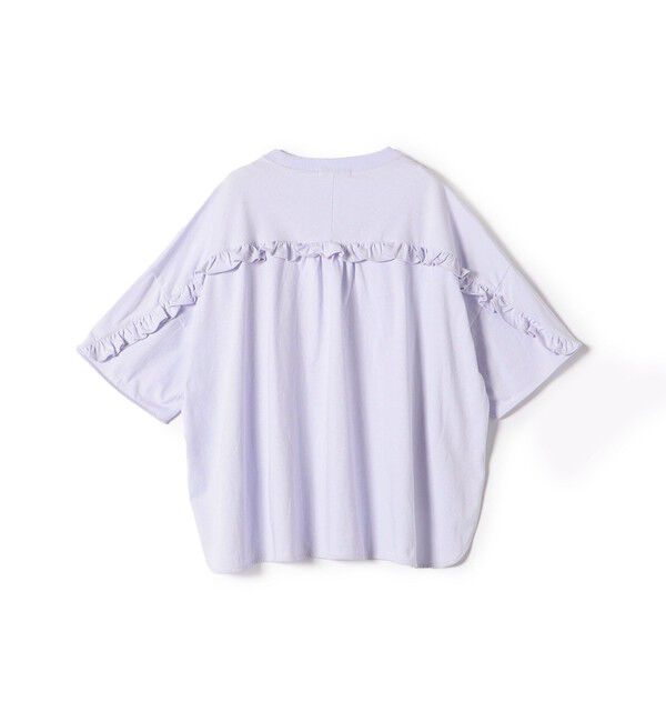 SHIPS for women「〈洗濯機可能〉バック フリル 半袖 Tシャツ」|Tシャツ・カットソー|