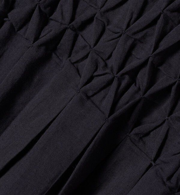 SHIPS any「SHIPS any:〈洗濯機可能〉ハンドスモッキング コットン フレア ブラウス」|シャツ・ブラウス|