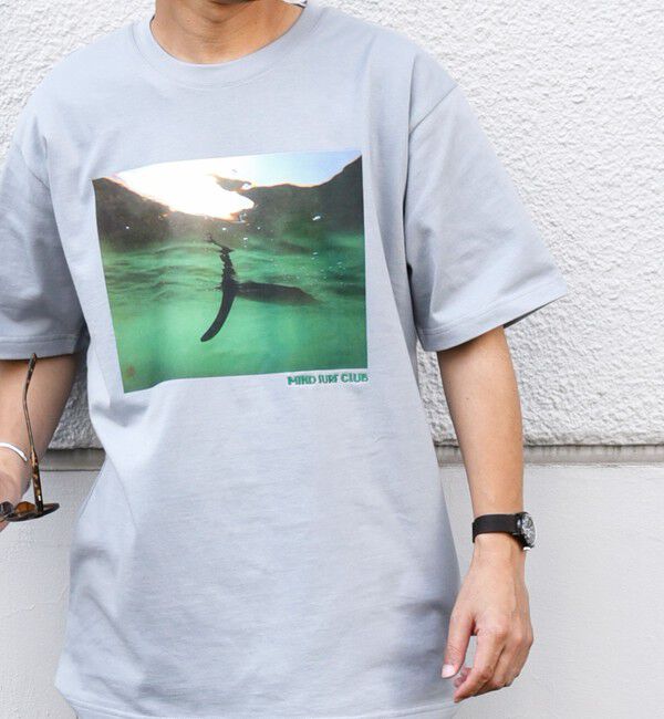 SHIPS any「SHIPS any: オーシャン フォトグラフ プリント ワンポイント 刺繍 Tシャツ◇」|Tシャツ・カットソー|