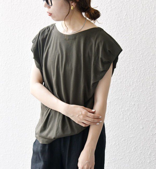 SHIPS any「SHIPS any:〈洗濯機可能〉タックスリーブ デザイン TEE」|Tシャツ・カットソー|