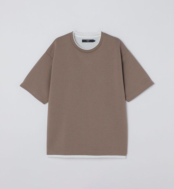 SHIPS Colors 「SHIPS Colors:フェイクレイヤード クルーネック トップス2◇」|Tシャツ・カットソー|ブラウン