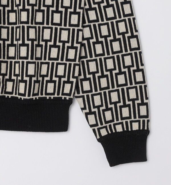 SHIPS「City Ambient Products:〈手洗い可能〉ジオメトリック ジャカードポロカーディガン」|カーディガン|