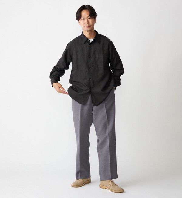 SHIPS「BENCH MARKING SHIRT: レギュラーカラー ポリエステル フェイクスエード シャツ」|シャツ・ブラウス|