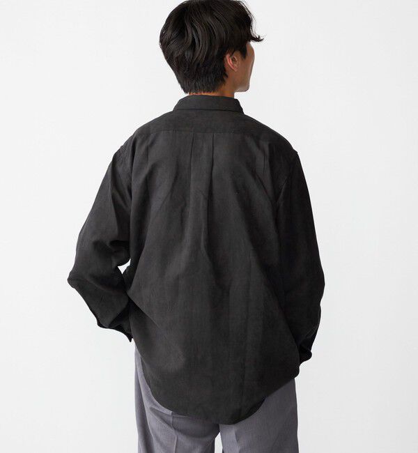 SHIPS「BENCH MARKING SHIRT: レギュラーカラー ポリエステル フェイクスエード シャツ」|シャツ・ブラウス|
