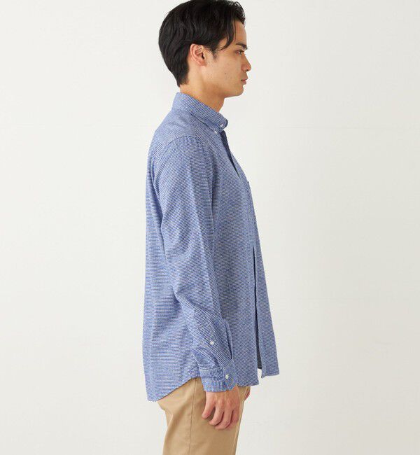 SHIPS Colors 「SHIPS Colors:〈洗濯機可能〉ハンドトゥース ボタンダウン ネルシャツ」|シャツ・ブラウス|