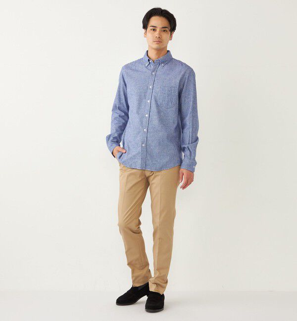 SHIPS Colors 「SHIPS Colors:〈洗濯機可能〉ハンドトゥース ボタンダウン ネルシャツ」|シャツ・ブラウス|