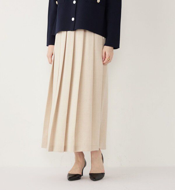 SHIPS Colors 「SHIPS Colors:ワイド プリーツ スカート◇」|スカート|ナチュラル
