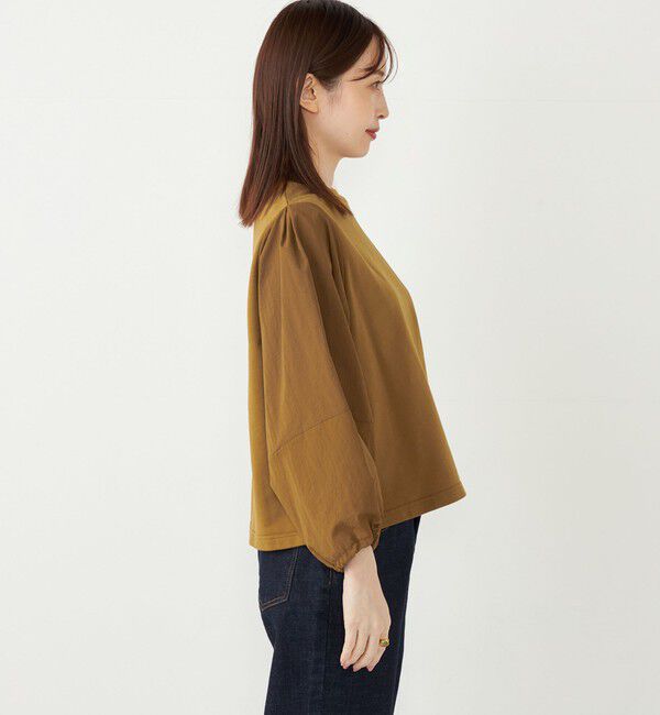 SHIPS Colors 「SHIPS Colors:〈洗濯機可能〉ミニ裏毛 フハクスリーブ トップス2」|Tシャツ・カットソー|