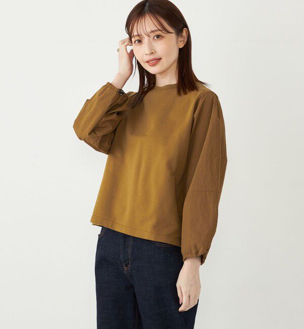 SHIPS Colors 「SHIPS Colors:〈洗濯機可能〉ミニ裏毛 フハクスリーブ トップス2」|Tシャツ・カットソー|