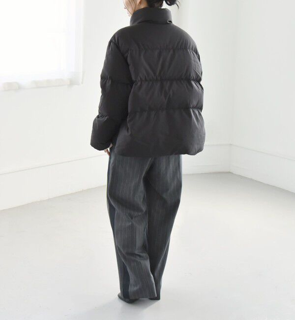 quaranciel「quaranciel: スタンドカラー フレア ダウン コート」|ダウン|