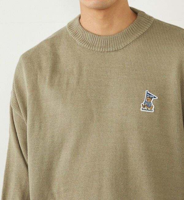 SHIPS Colors 「SHIPS Colors:〈洗濯機可能〉TeddyBear(R) ワンポイント ニット」|ニット・セーター|