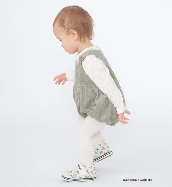 SHIPS KIDS「SHIPS KIDS:80～90cm / コーデュロイ オーバーオール ロンパース」|ロンパース|