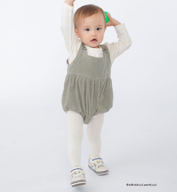 SHIPS KIDS「SHIPS KIDS:80～90cm / コーデュロイ オーバーオール ロンパース」|ロンパース|