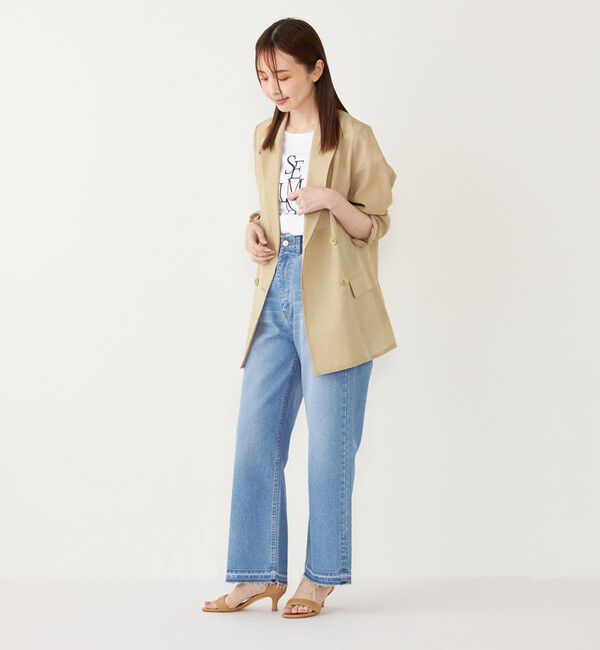 SHIPS Colors 「SHIPS Colors:〈手洗い可能〉シアー リネンライク ダブルジャケット◇」|テーラードジャケット|