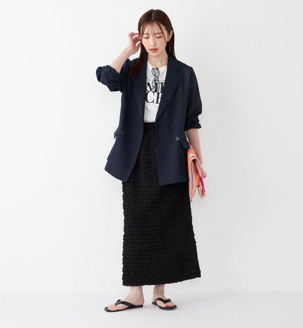 SHIPS Colors 「SHIPS Colors:〈手洗い可能〉シアー リネンライク ダブルジャケット◇」|テーラードジャケット|