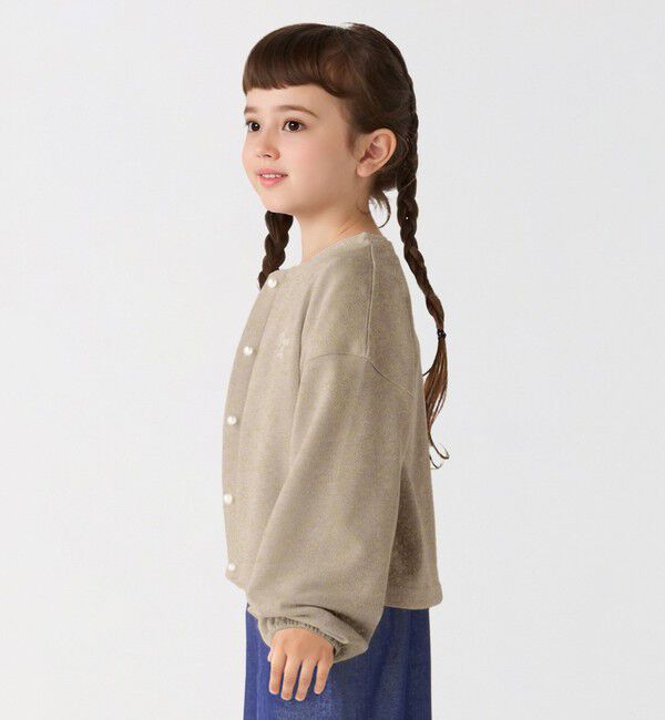 SHIPS Colors 「SHIPS Colors:100～140cm /〈洗濯機可能〉パールモチーフ ボタン カーディガン」|カーディガン|