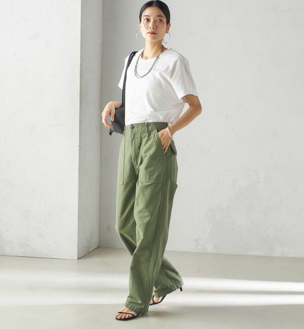 SHIPS for women「【SHIPS別注】assiette:〈手洗い可能〉プレミアム 天竺 Uネック TEE」|Tシャツ・カットソー|