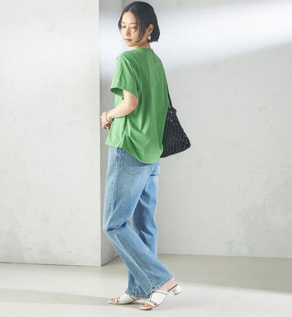 SHIPS for women「【SHIPS別注】assiette:〈手洗い可能〉プレミアム 天竺 Uネック TEE」|Tシャツ・カットソー|