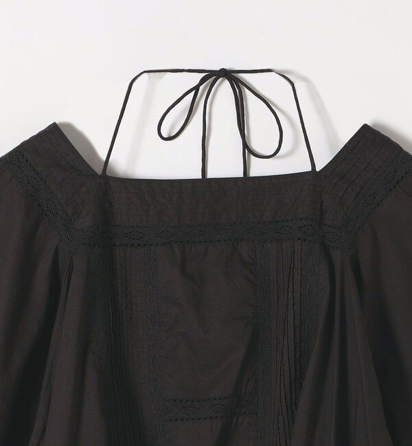 quaranciel「quaranciel:〈洗濯機可能〉コットン レース ライン スクエア ネック ブラウス」|シャツ・ブラウス|